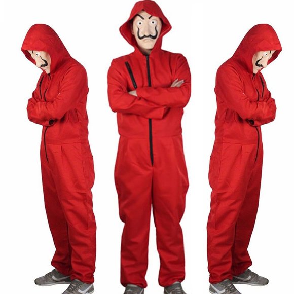 Unisex Salvador Dali La Casa De Papel Money Heist Cosplay Halloween Costume XXL - Picture 1 of 9